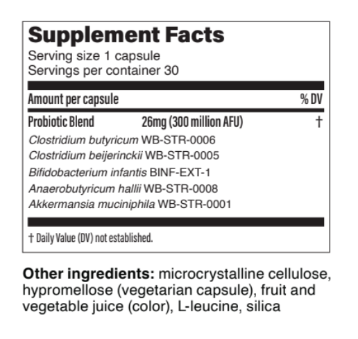 Metabolic Daily Probiotic with Live Akkermansia
